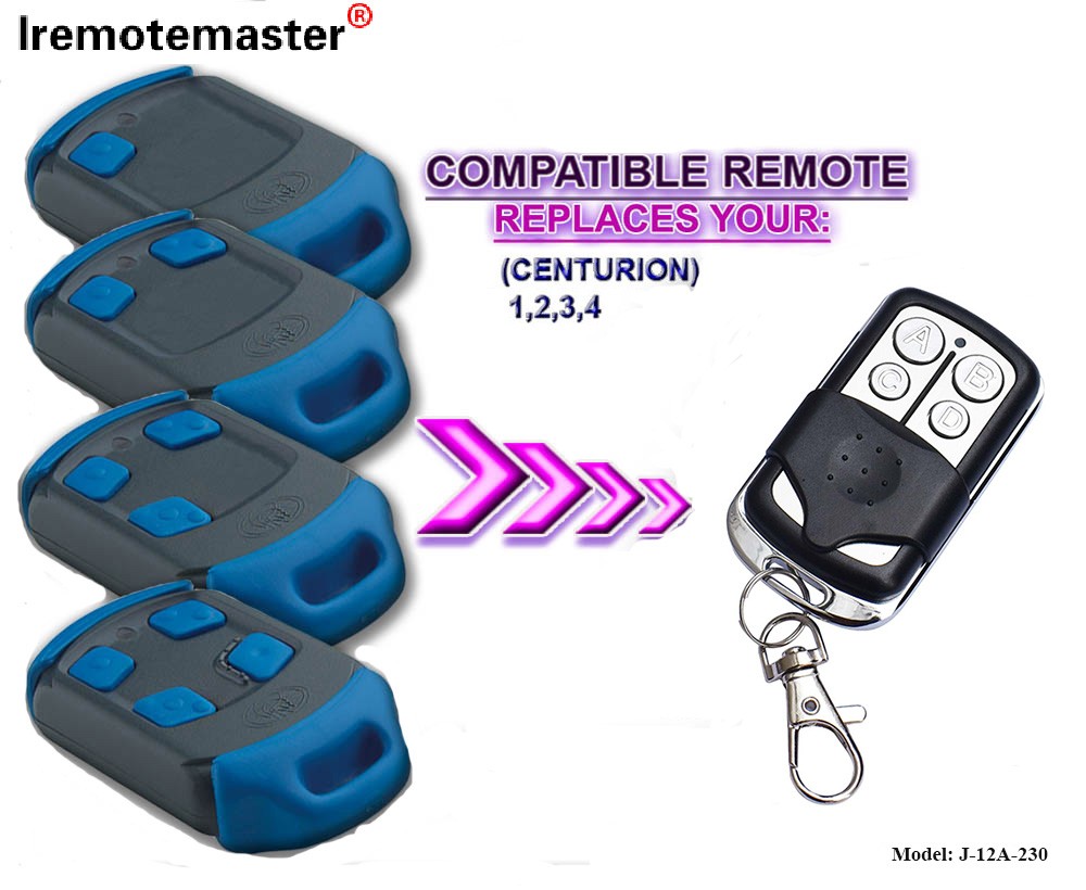 Abridor de puerta de garaje Control remoto 433MHZ Clon Rolling Code 4 botones